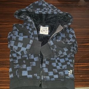 Shaggy-Lined Zip Up Hoodie size 2